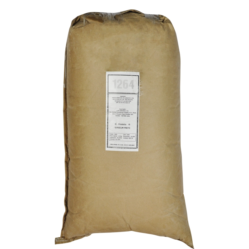 Gergelim Preto Descascado Seco 25kg