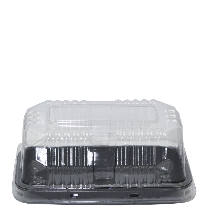 Embalagem Pvc G 62 Torta Fatia Bolo Preta