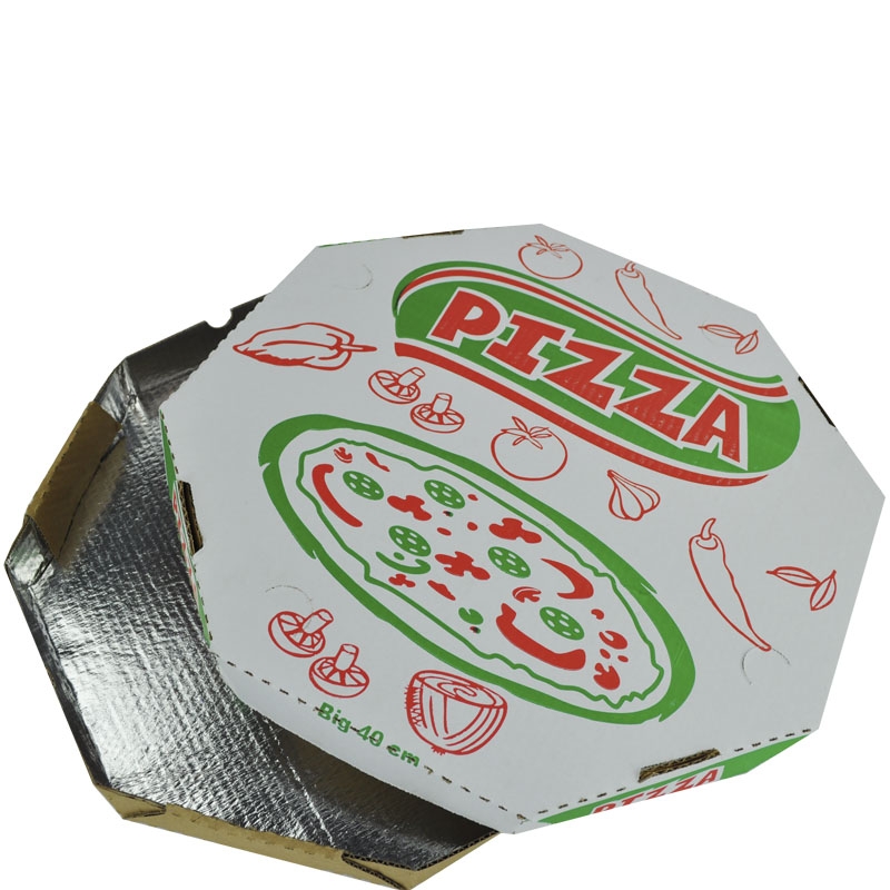 Caixa p/ Pizza Alumínio Oitavada 30 cm - 25 uni.