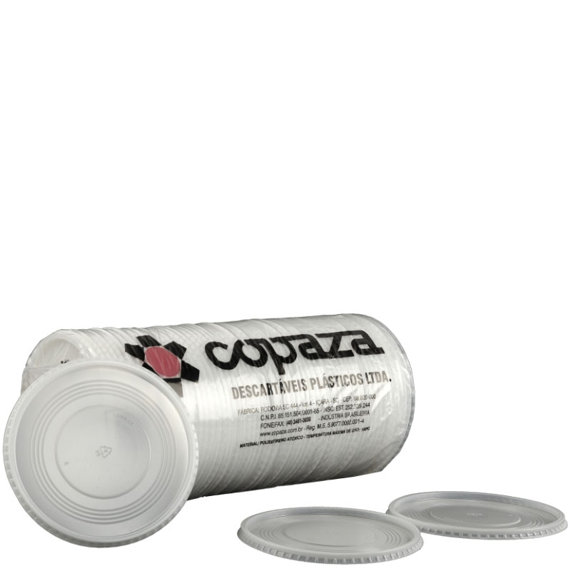Tampa Transparente TP 10/11 Copaza 1000ml - Caixa 120 uni.