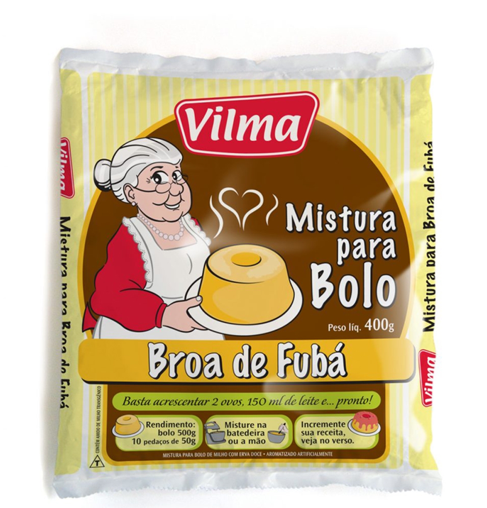 Mistura para Bolo Vilma Sabor Broa de Fubá - Fardo 12 uni. de 400grs