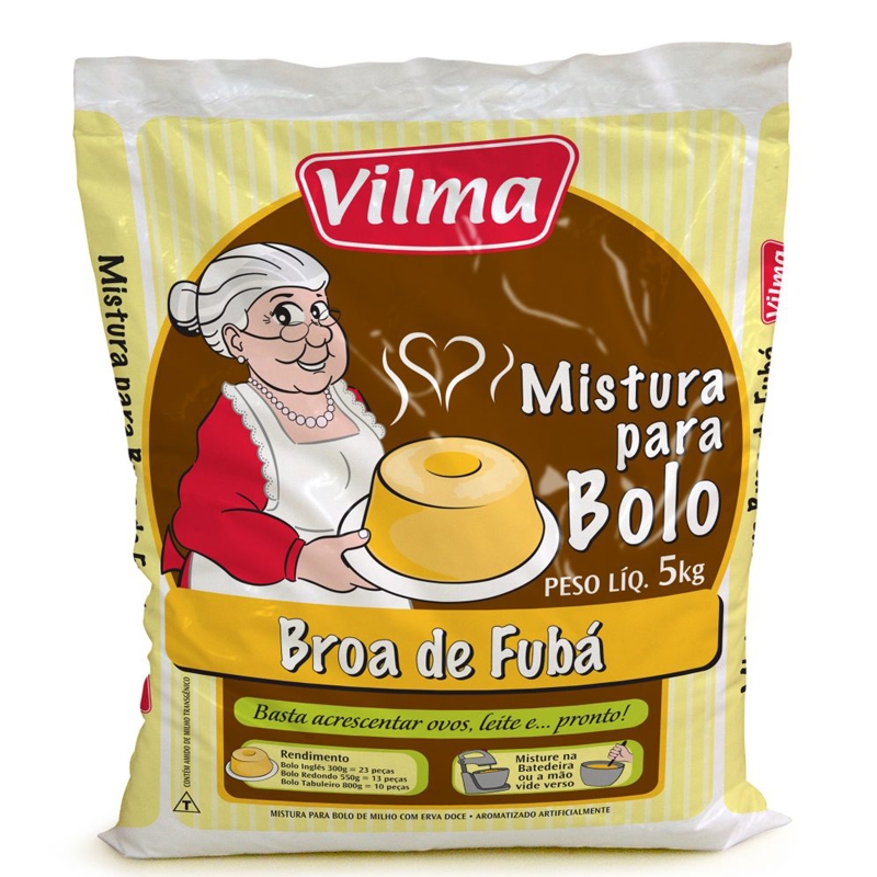 Mistura para Bolo Vilma Sabor Broa de Fubá 5Kg