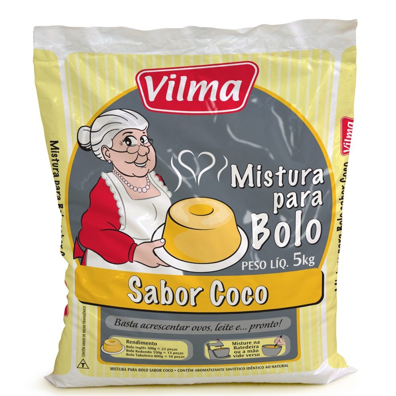 Mistura para Bolo Vilma Sabor Coco 5Kg