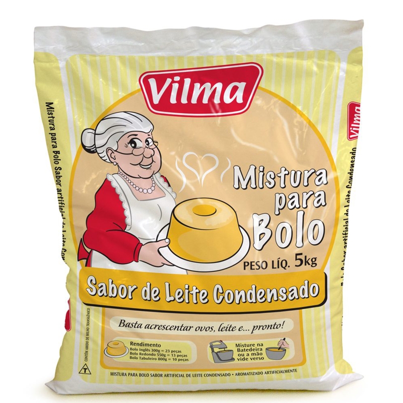 Mistura para Bolo Vilma Sabor Leite Condensado 5Kg