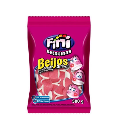 Bala Beijos de Morango Fini 500grs