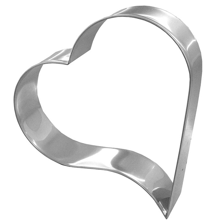 Aro de Corte Inox em Formato de Coração DP 9350 - 28x5 cm
