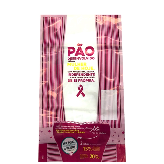 Saquinho Rosa para Pão Mamma Mia - 20 und.
