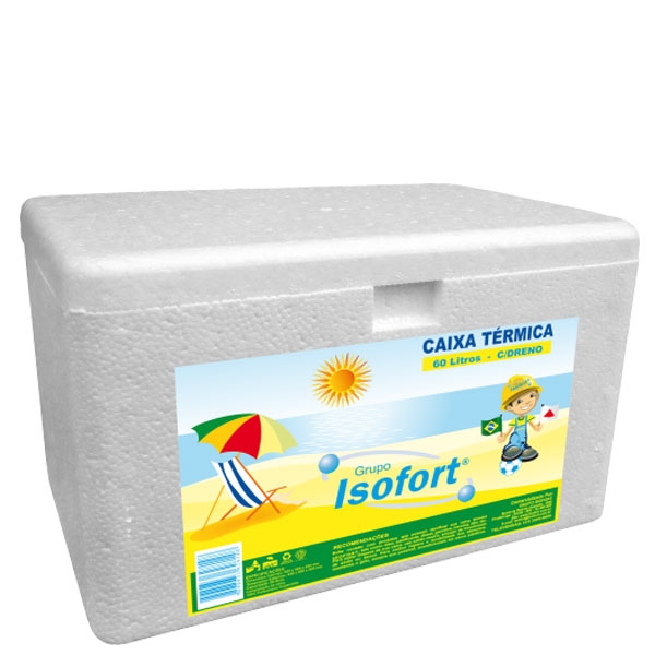 Caixa Térmica Isopor Isofort 60 L Dreno