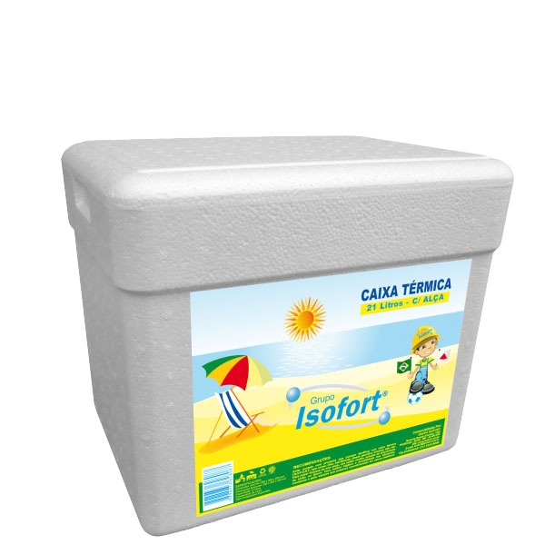 Caixa Térmica Isopor Isofort 21 L c/ Alça