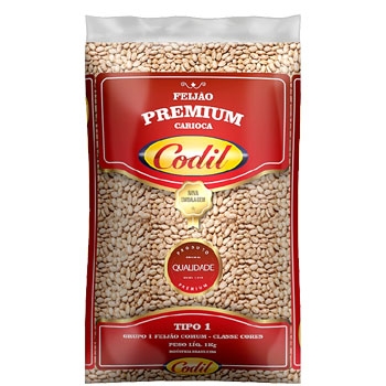 Feijão Carioca Premium Codil 1kg - 10 uni.