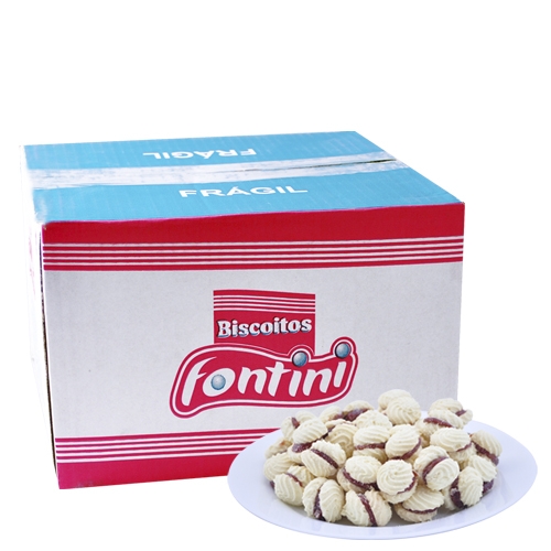 Biscoitos Amanteigados Nata Recheada Fontini 2,5 Kg